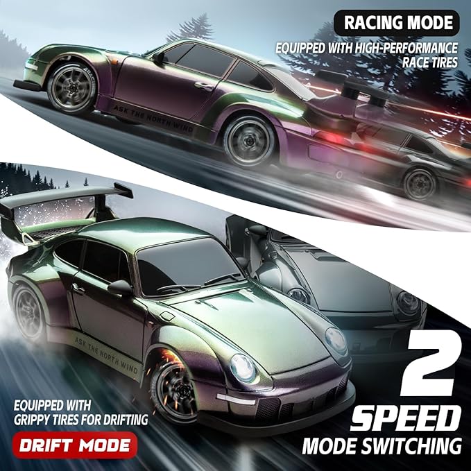 RC Drift Car, Remote Control Vehicle with LED Lights