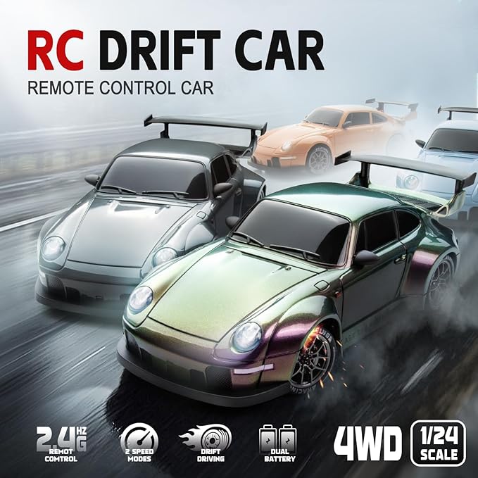 RC Drift Car, Remote Control Vehicle with LED Lights