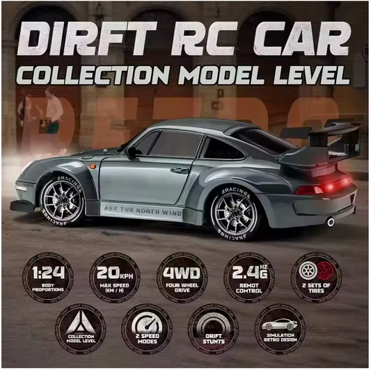 RC Drift Car With LED Light 2.4G Radio 20KM/h High Speed Remote Control Racing Cars