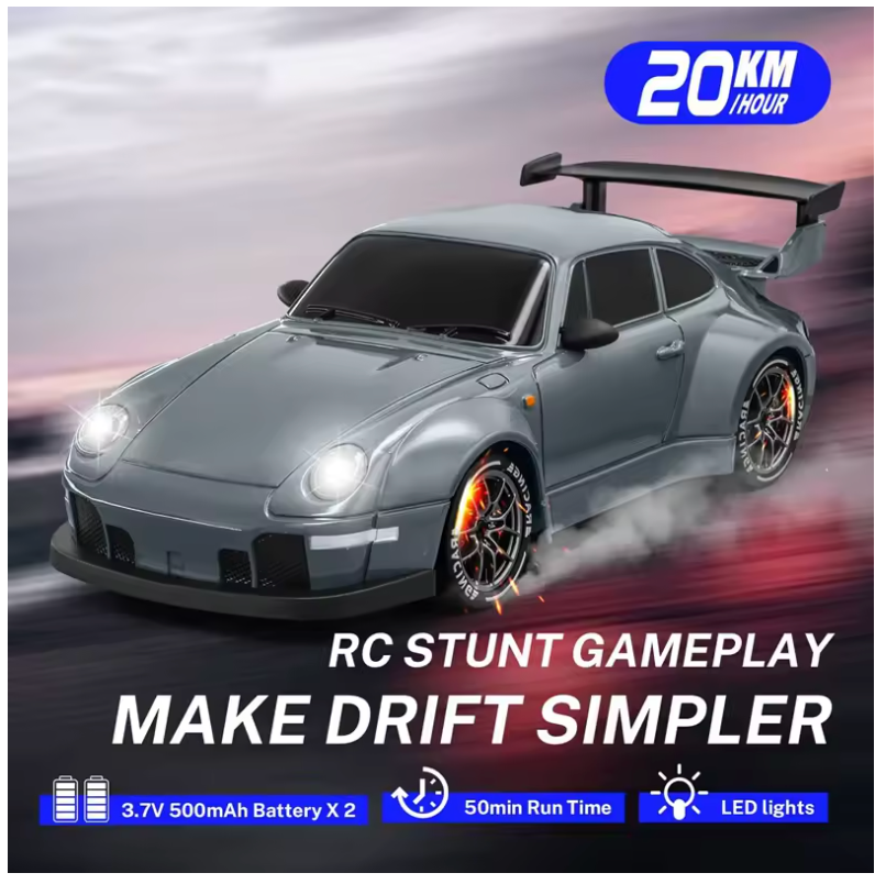 RC Drift Car With LED Light 2.4G Radio 20KM/h High Speed Remote Control Racing Cars